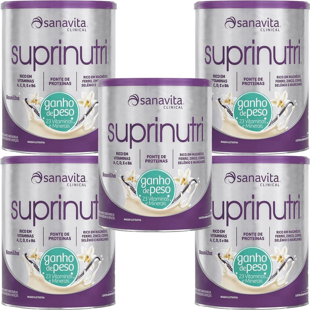 Kit 5X Suprinutri - 400g Baunilha - Sanavita