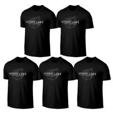 Kit 5X T-Shirt Under Labz Basic Poliamida - Preta  Tamanho M - Under Labz