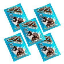 Kit 5X Tasty Whey 3W - 1 Sach� 34g Cookies & Cream - Adaptogen