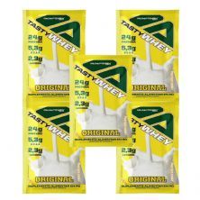 Kit 5X Tasty Whey 3W - 1 Sach� 34g Original - Adaptogen
