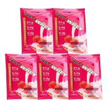 Kit 5X Tasty Whey 3W - 1 Sach� 34g Strawberry Creme - Adaptogen