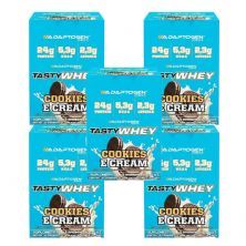 Kit 5X Tasty Whey 3W - 12 Sach�s 34g Cookies & Cream - Adaptogen