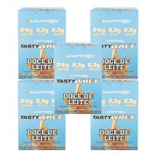 Kit 5X Tasty Whey 3W - 12 Sach�s 34g Doce de Leite - Adaptogen
