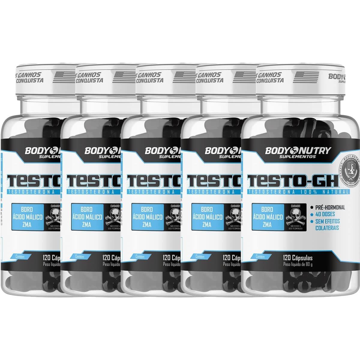 Kit 5X Testo GH - 120 C�psulas - Body Nutry