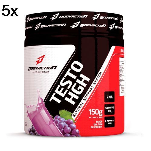 Kit 5X Testo HGH - 150g Uva  com BlueBerry -  BodyAction