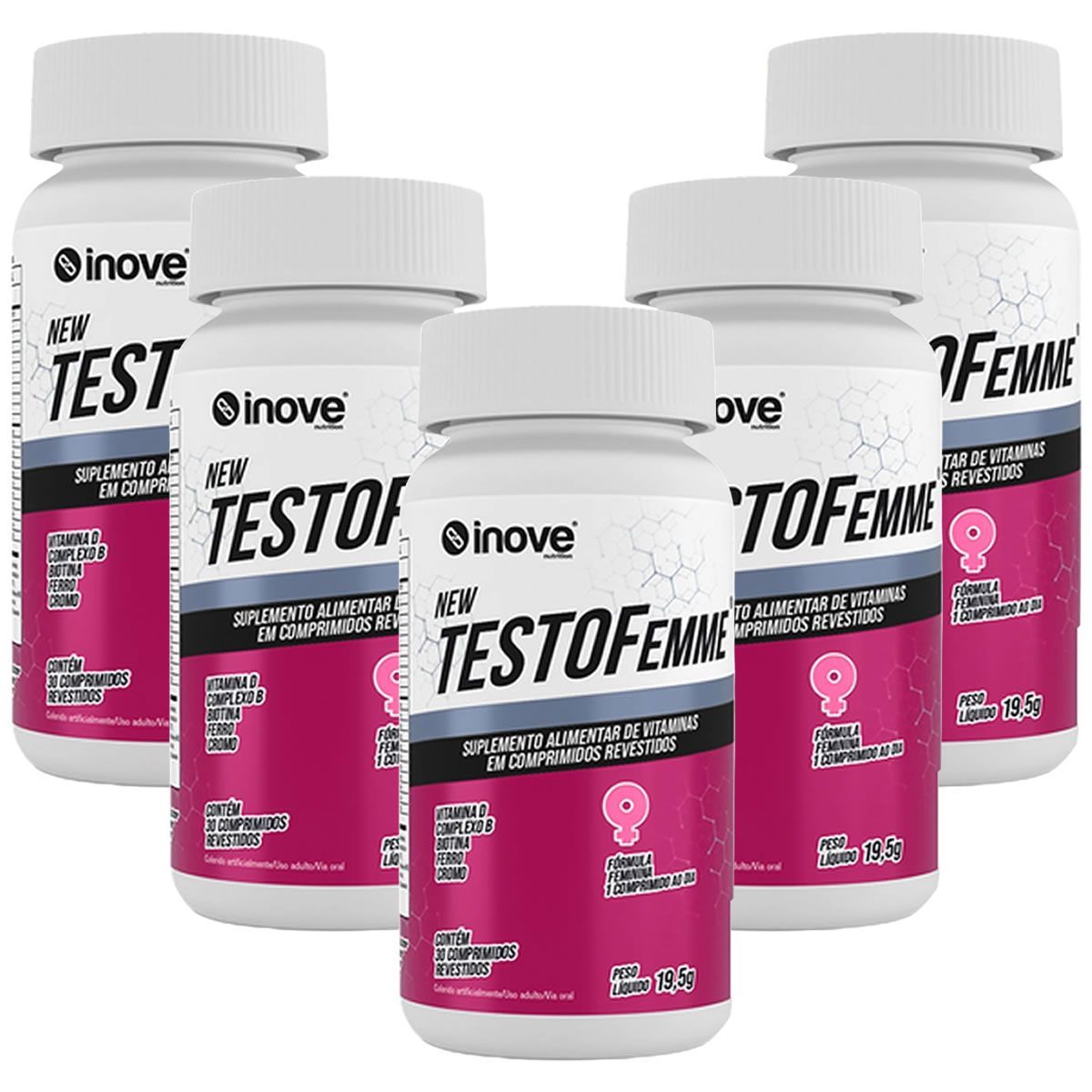 Kit 5X TestoFemme - 30 C�psulas - Inove Nutrition1