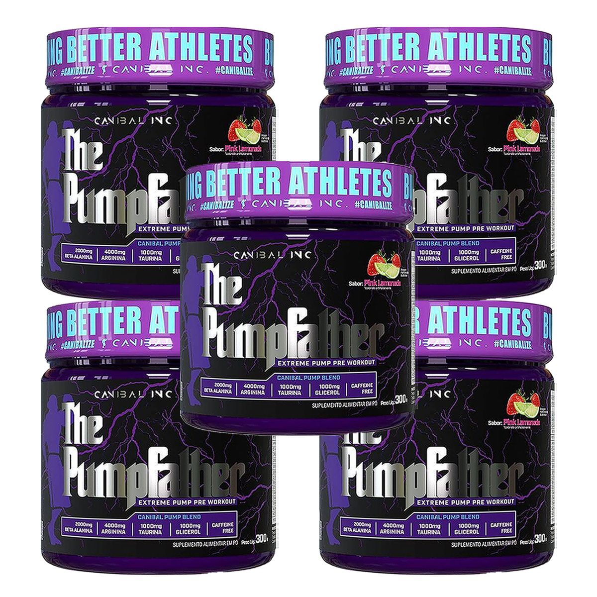 Kit 5X The Pumpfather - 300g Sabor Pink Lemonade - Canibal