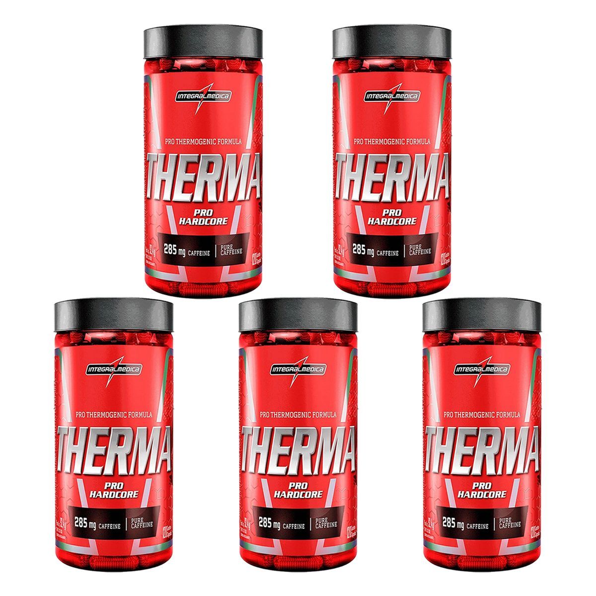 Kit 5X Therma Pro Hardcore 285mg - 120 C�psulas - IntegralM�dica