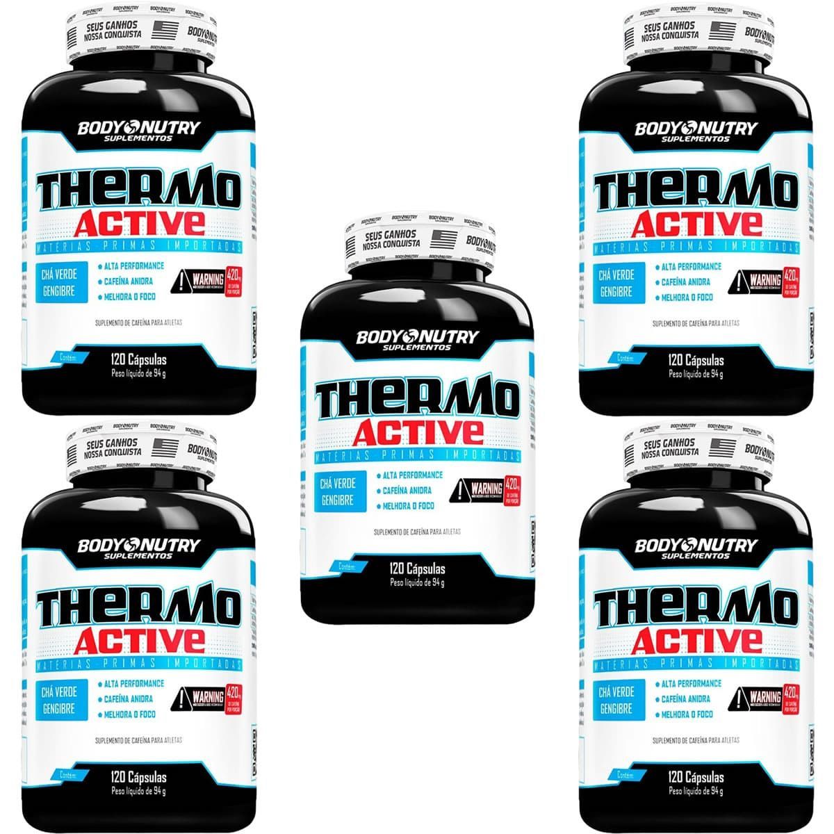 Kit 5X Thermo Active - 120 C�psulas - Body Nutry