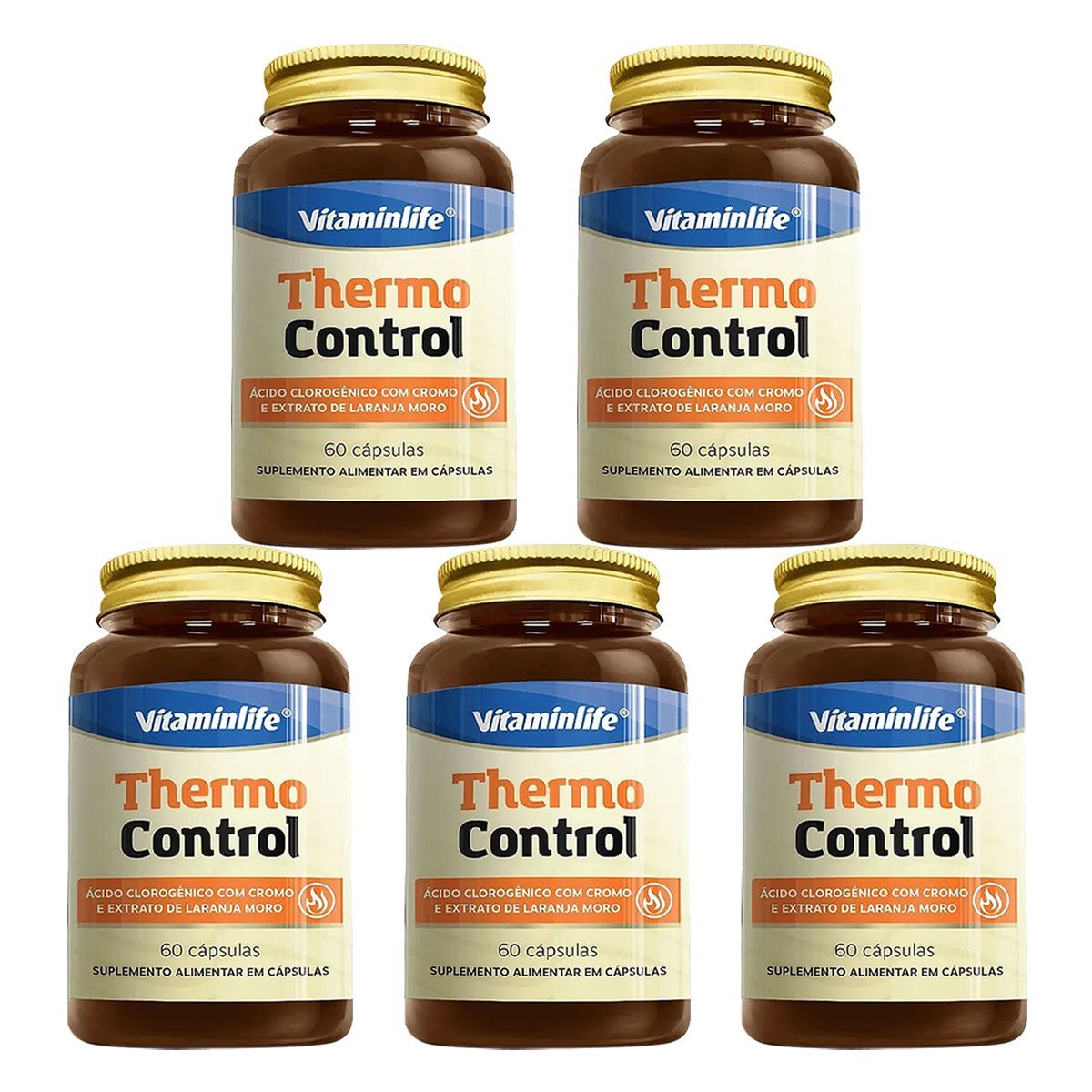 Kit 5X Thermo Control - 60 C�psulas - VitaminLife