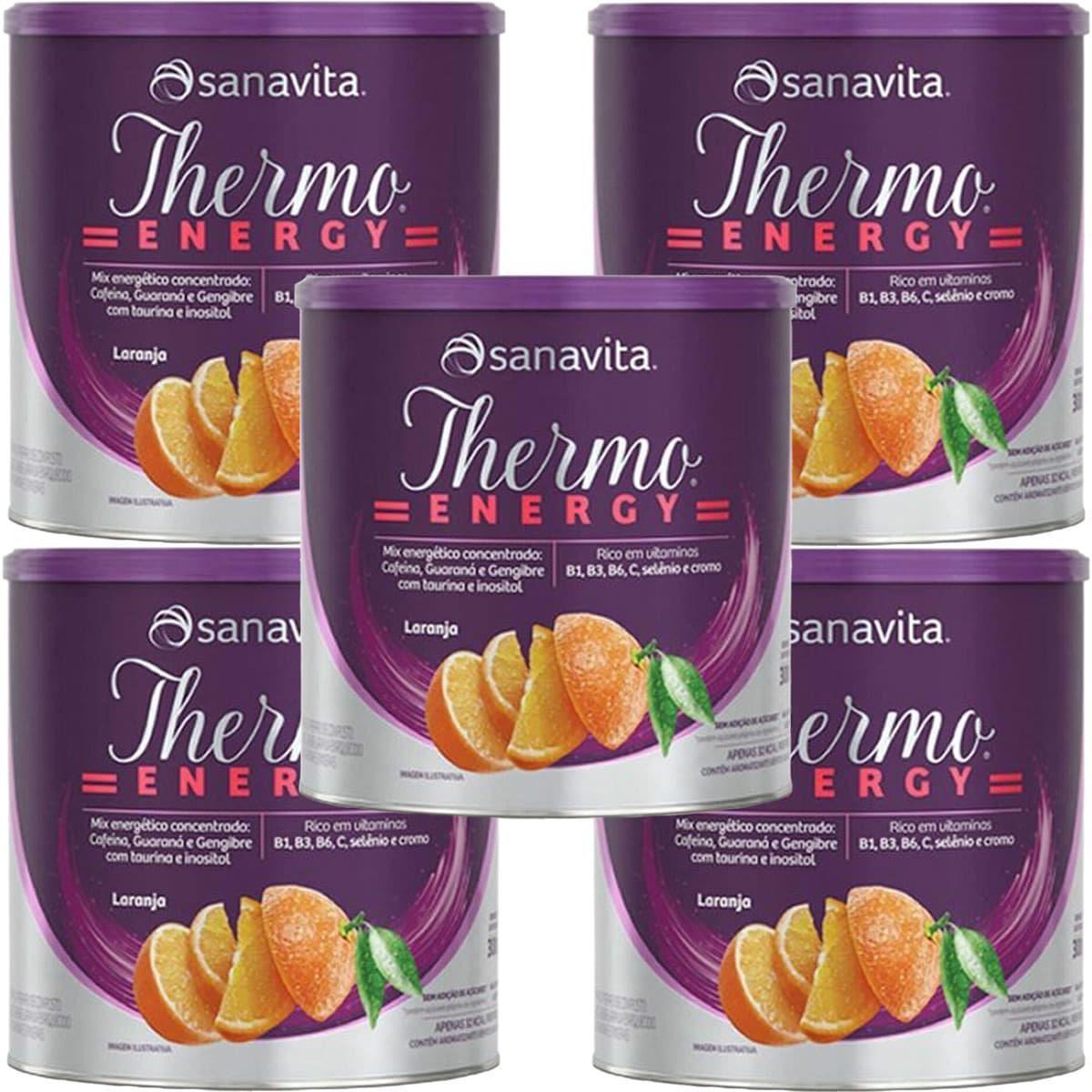 Kit 5X Thermo Energy - 300g Laranja - Sanavita