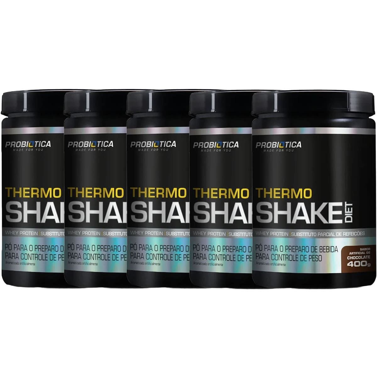 Kit 5X Thermo Shake Diet - 400g Chocolate - Probi�tica