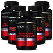 Kit 5X Thermogenic Extreme Black - 120 C�psulas - Probi�tica