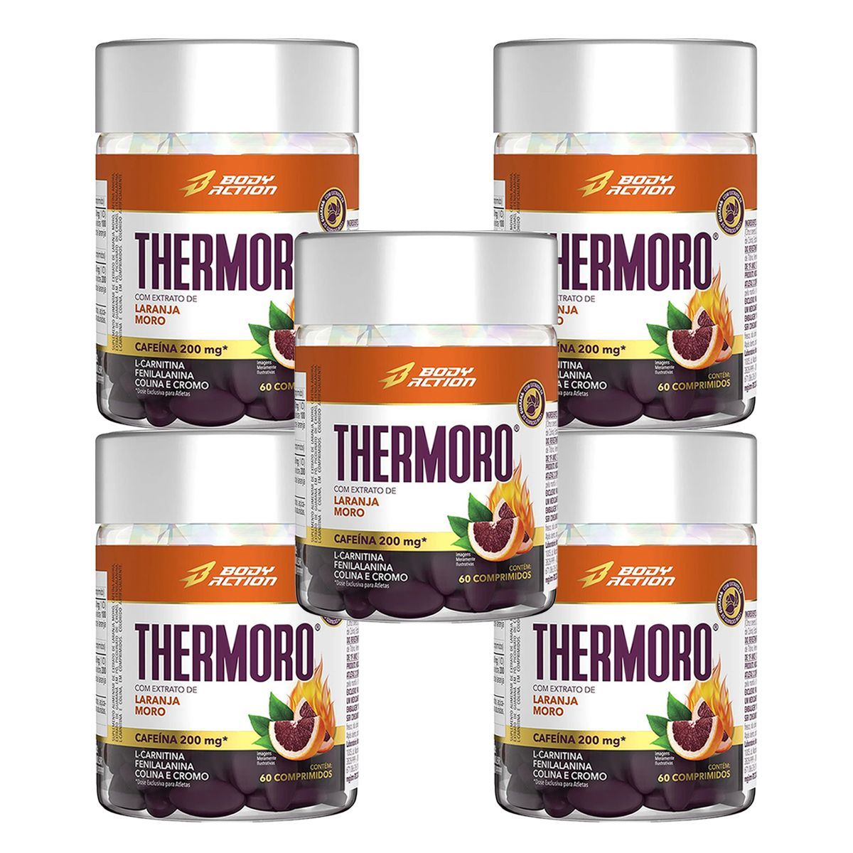 Kit 5X Thermoro - 60 Comprimidos - BodyAction