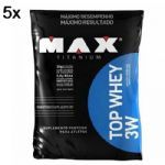 Kit 5X Top Whey 3W - 1800g Refil Vitamina de Frutas - Max Titanium