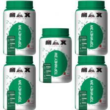 Kit 5X Top Whey 3W Mais Natural - 900g Morango - Max Titanium