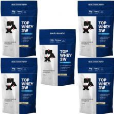 Kit 5X Top Whey 3W Mais Performance - 1800g Refil Baunilha - Max Titanium