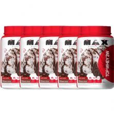 Kit 5X Top Whey 3W Mais Sabor - 900g Cookies & Cream - Max Titanium