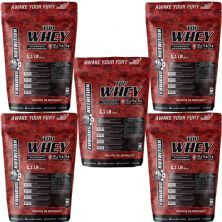 Kit 5X Top Whey - 500g Refil Mousse de Morango - Furious Nutrition