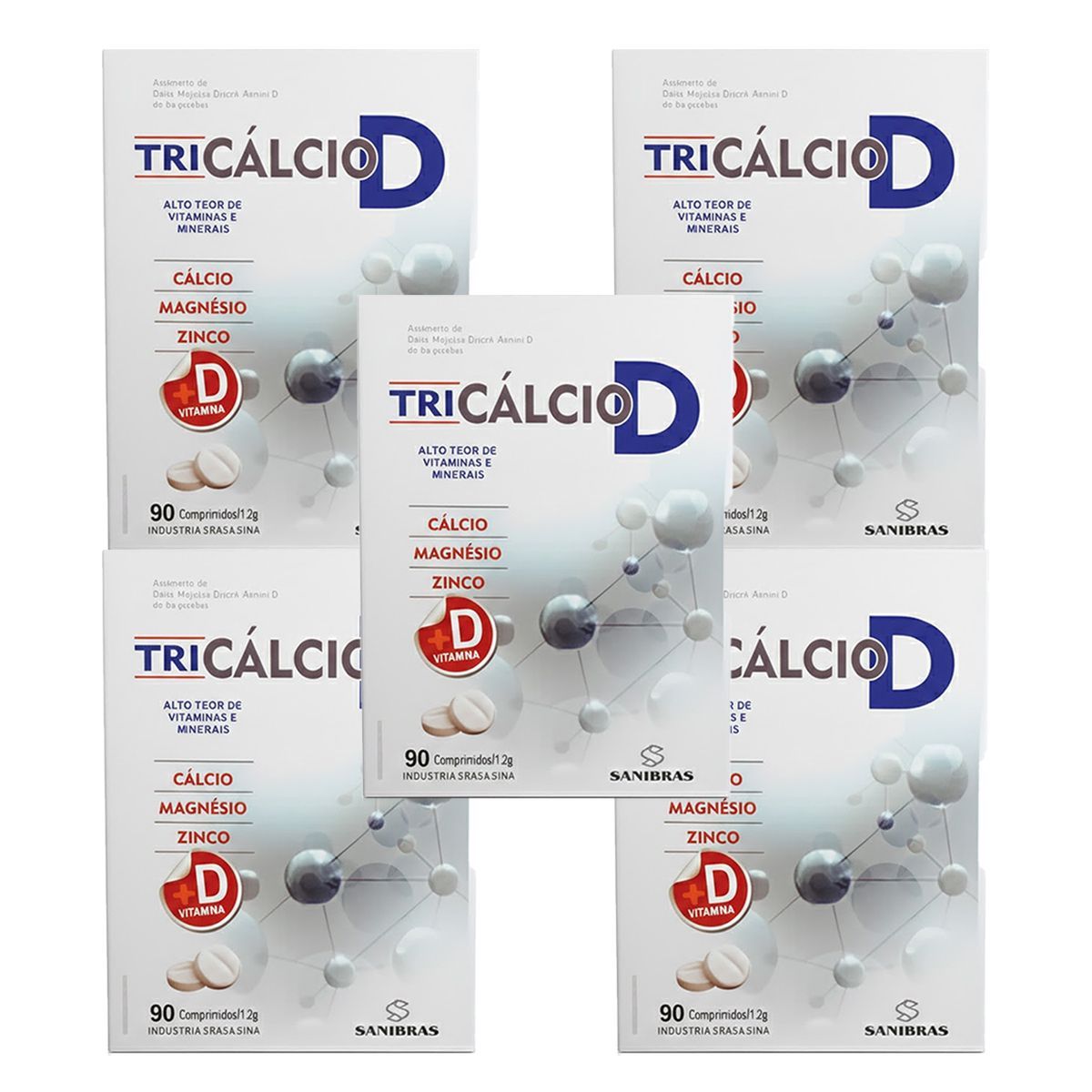 Kit 5X Tri C�lcio D - 90 Comprimidos - Terra Verde