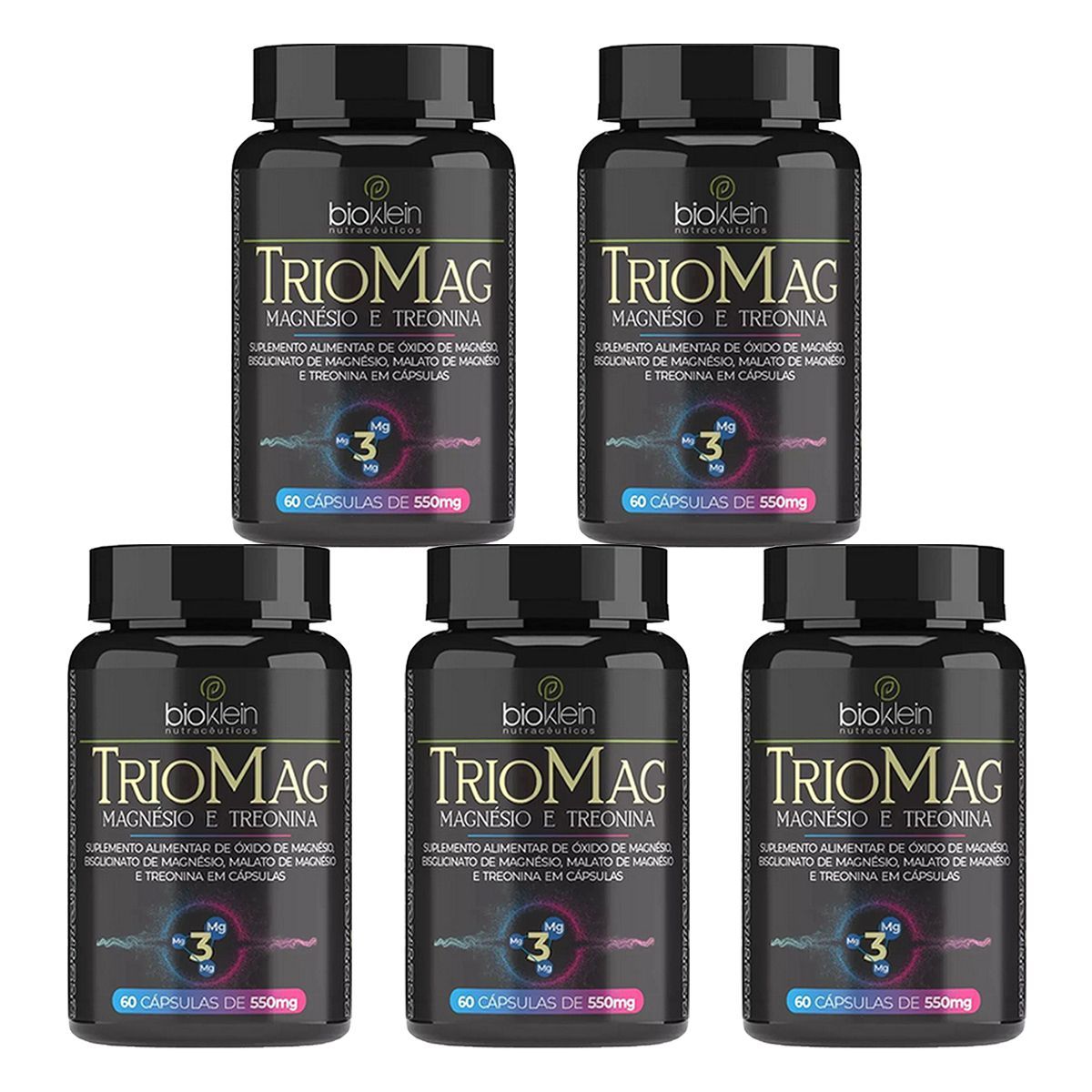 Kit 5X TrioMag Treonato - 60 C�psulas - Bioklein