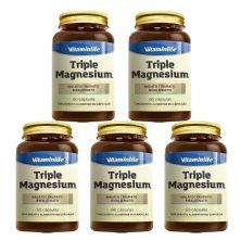 Kit 5X Triple Magnesium - 60 C�psulas - VitaminLife