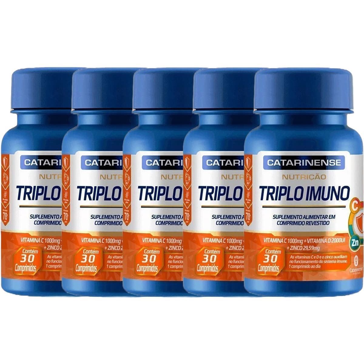 Kit 5X Triplo Imuno - 30 Comprimidos - Catarinense Nutri��o