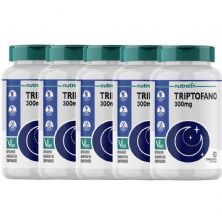 Kit 5X Triptofano 300mg - 60 Comprimidos - Nutralin