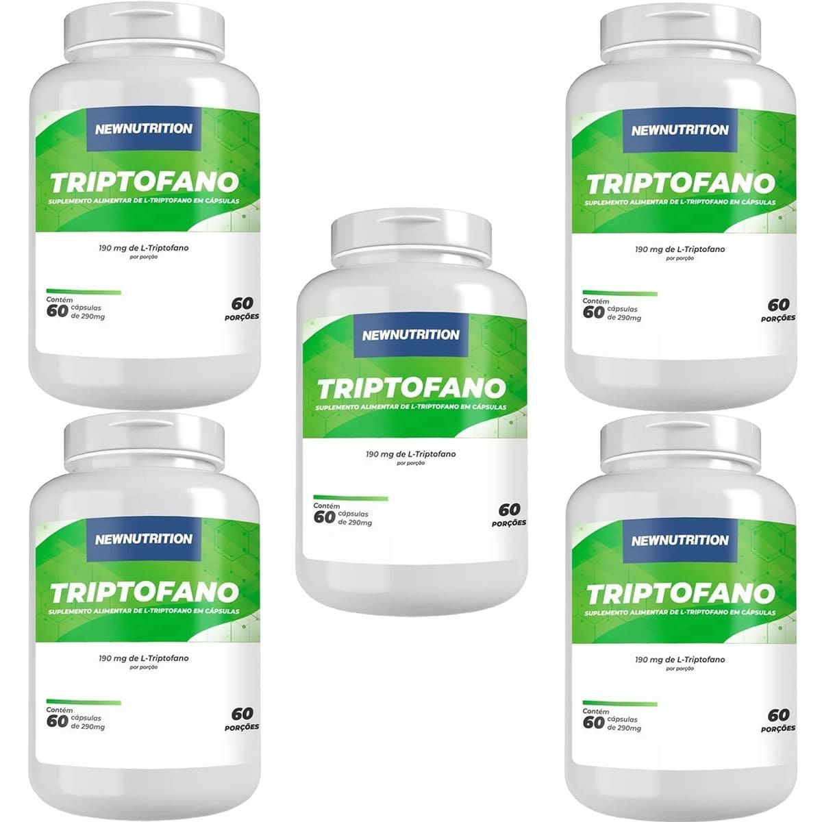 Kit 5X Triptofano - 60 C�psulas - NewNutrition