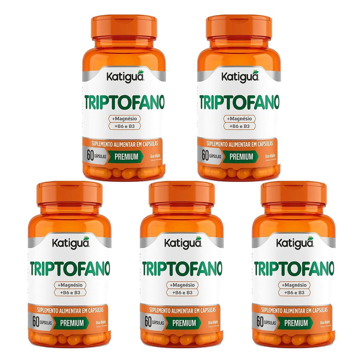 Kit 5X Triptofano + Magn�sio - 60 C�psulas - Katigu�
