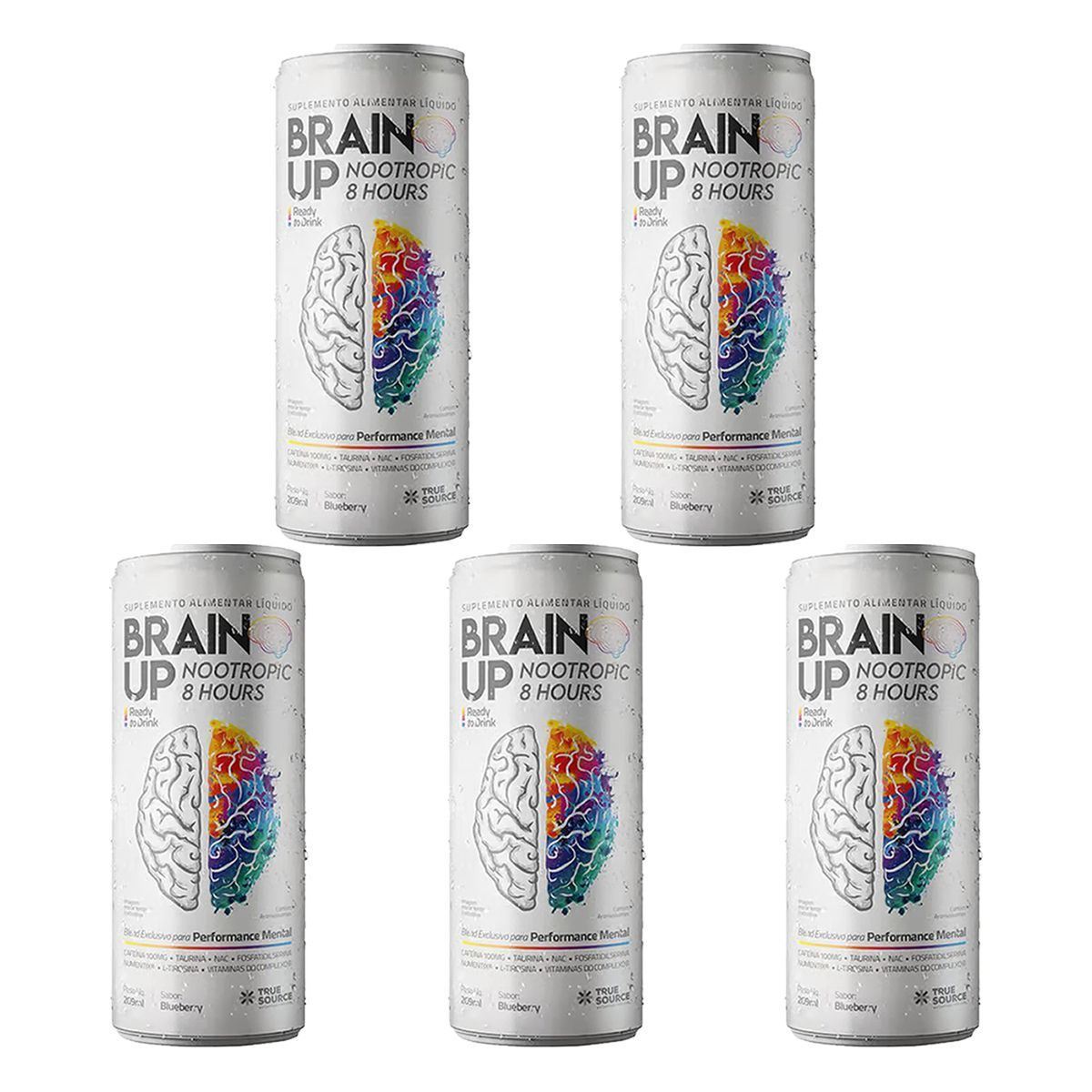 Kit 5X True Brain up Read to Drink - 269ml Blueberry  - True Source