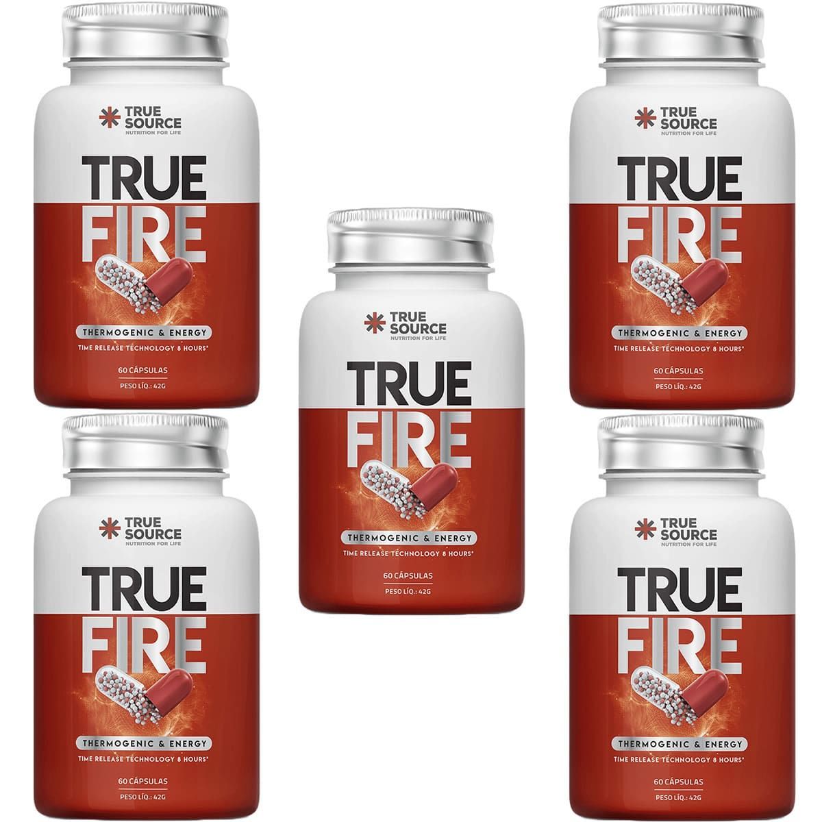 Kit 5X True Fire Termog�nico  - 60 C�psulas - True Source