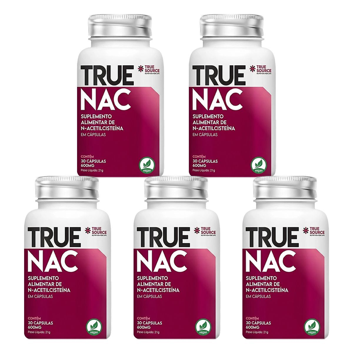 Kit 5X True NAC - 30 C�psulas - True Source