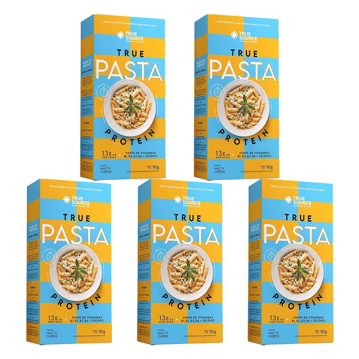 Kit 5X True Pasta Protein - 110g Mac N Cheese - True Source