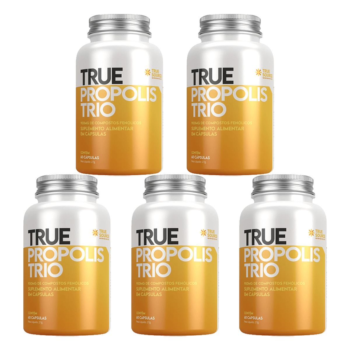 Kit 5X True Propolis Trio - 60 C�psulas - True Source