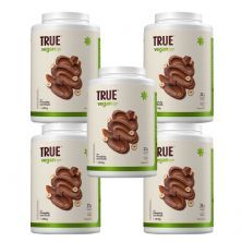 Kit 5X True Vegan Prote�na Vegetal - 1810g Chocolate com Avel� - True Source