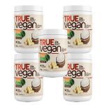 Kit 5X True Vegan Prote�na Vegetal - 418g Chocolate Branco com Coco - True Source