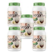 Kit 5X True Vegan Prote�na Vegetal - 837g Chocolate Branco Com Coco - True Source