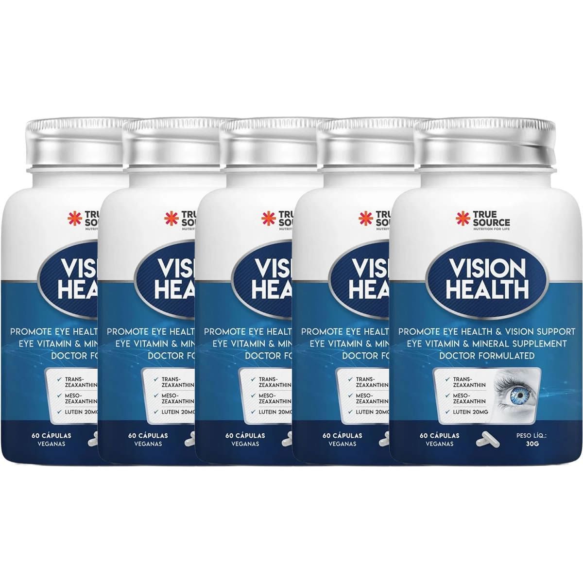 Kit 5X True Vision Health - 60 C�psulas - True Source