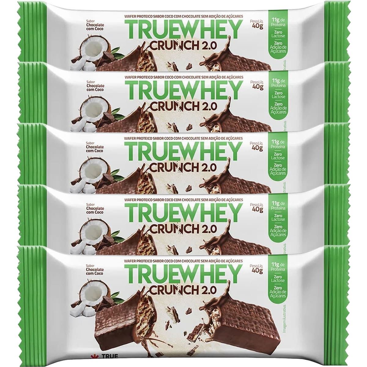 Kit 5X True Whey Crunch - 1 Unidade 40g Coco Com Chocolate - True Source