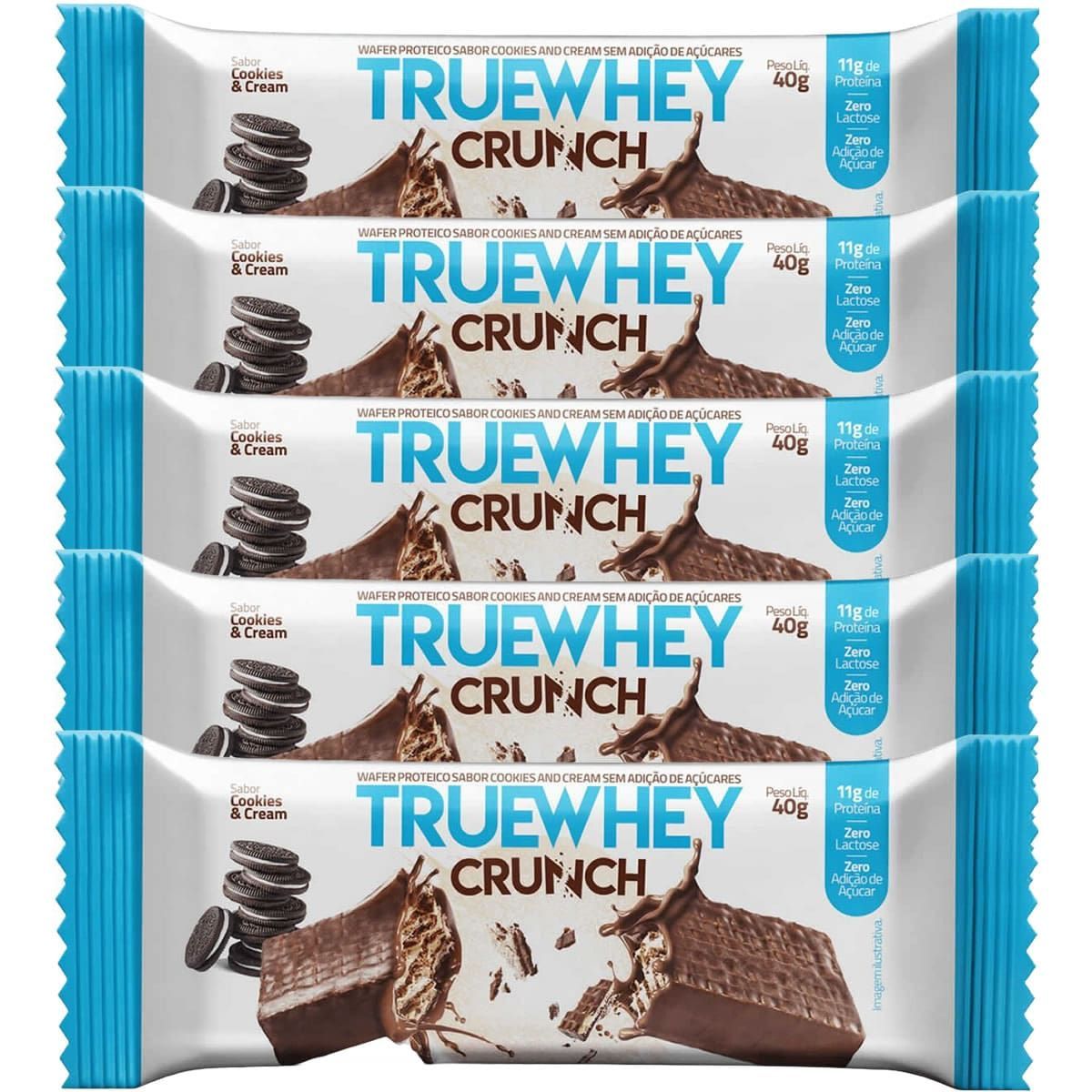 Kit 5X True Whey Crunch - 1 Unidade 40g Cookies and Cream - True Source