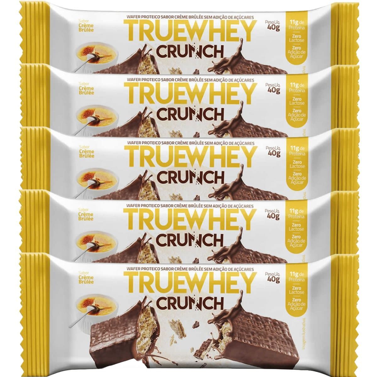 Kit 5X True Whey Crunch - 1 Unidade 40g Cr�me Br�l�e - True Source