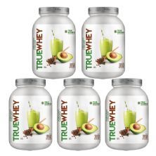 Kit 5X True Whey Protein Hidrolisado e Isolado - 837g Creme de Abacate Com Nibs de Cacau - True Source