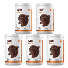 Kit 5X True Whey Protein Hidrolisado e Isolado - 837g Dark Chocolate - True Source