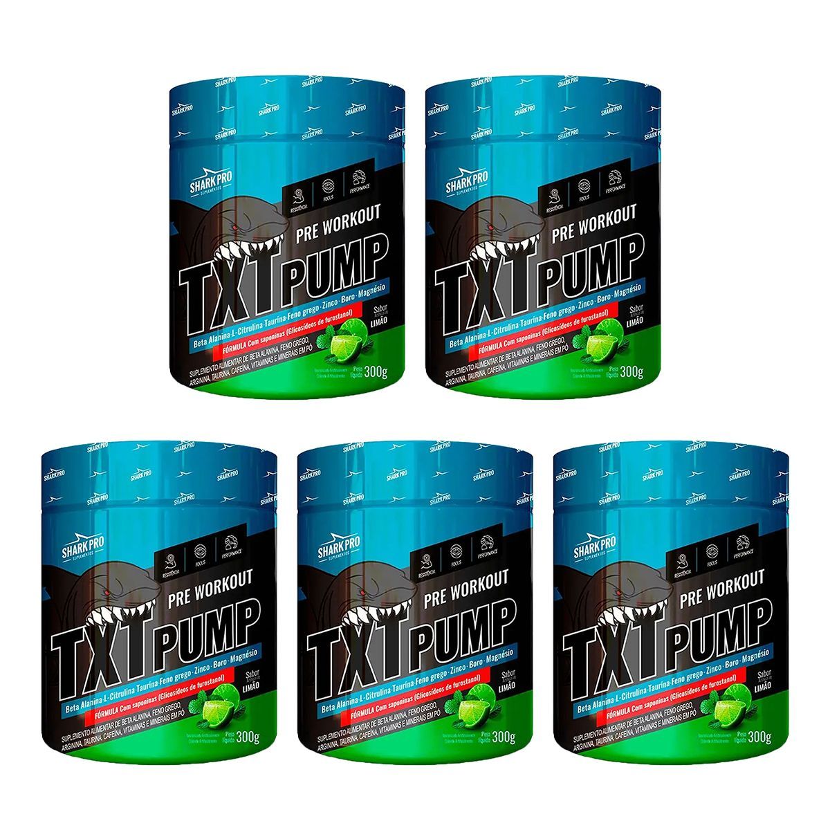 Kit 5X TXT Pump - 300g Lim�o - Shark Pro