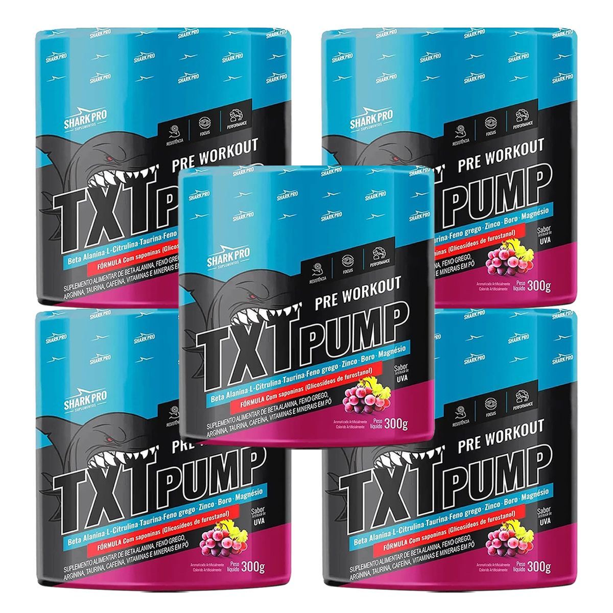 Kit 5X TXT Pump - 300g Uva - Shark Pro