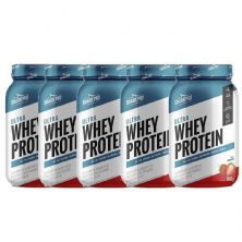 Kit 5X Ultra Whey Protein - 907g Morango - Shark Pro