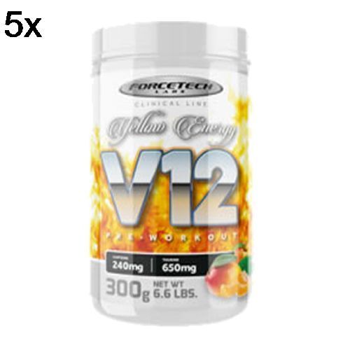 Kit 5X V12 Pre - Workout - 300g Yellow Energy - Forcetech Labs