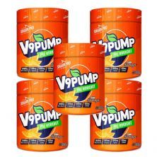 Kit 5X V9-Pump Pre Workout - 300g Laranja  - Shark Pro