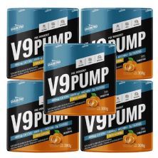 Kit 5X V9-Pump Pre Workout - 300g Tangerina - Shark Pro